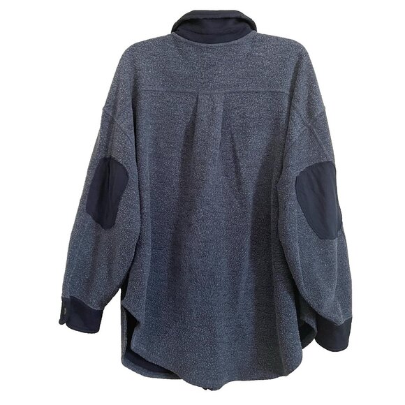Free People Ruby Jacket Shacket Large Washed Black Oversized Slouchy Baggy - Picture 3 of 14